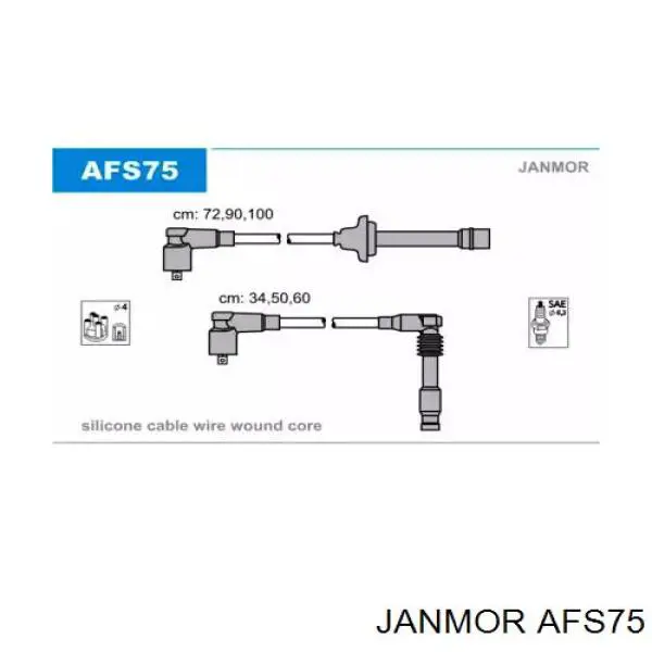 Высоковольтные провода AFS75 Janmor