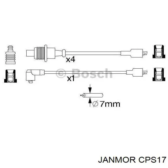 CPS17 Janmor Провода высоковольтные