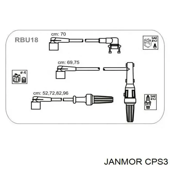 Провода зажигания Janmor CPU3 цена, от 12.68 USD