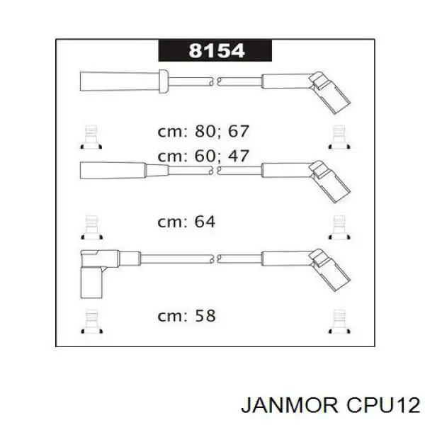Провода зажигания Janmor CPU12 цена, от 18.35 USD