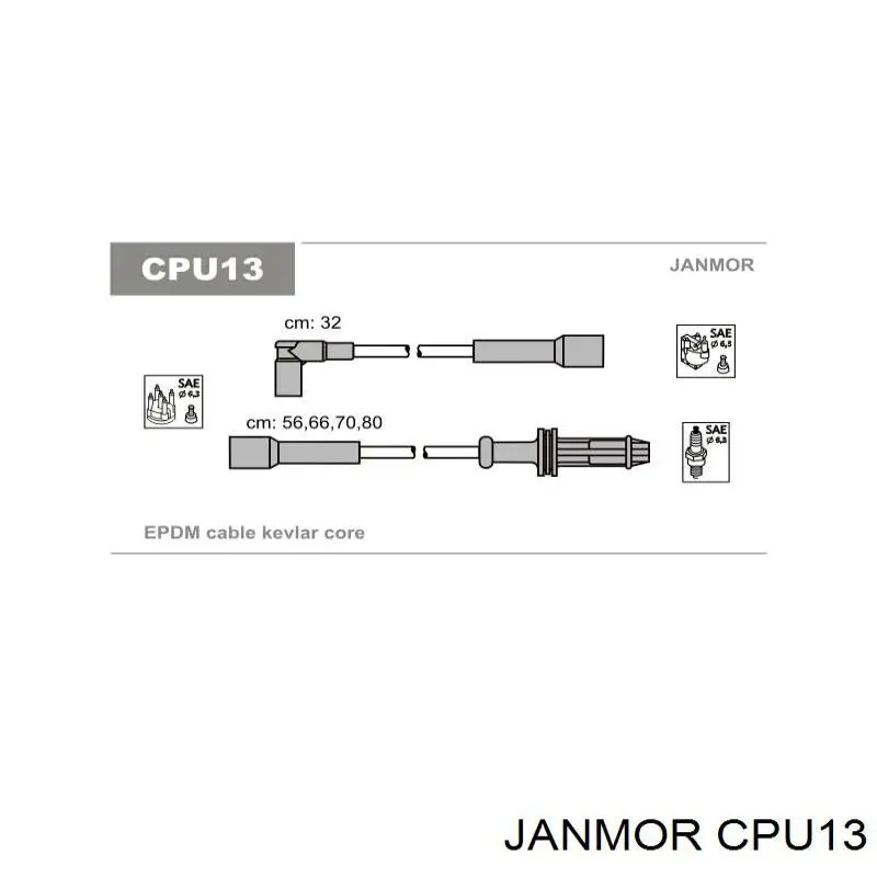 Высоковольтные провода CPU13 Janmor