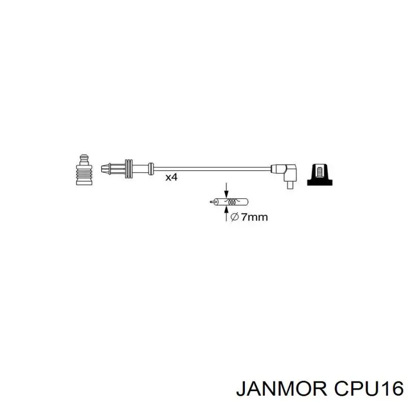 Высоковольтные провода CPU16 Janmor