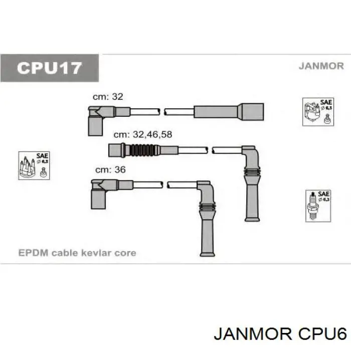 Juego de cables de encendido CPU6 Janmor