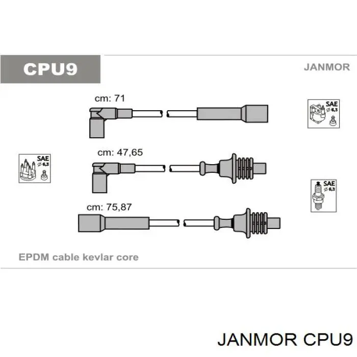 CPU9 Janmor высоковольтные провода