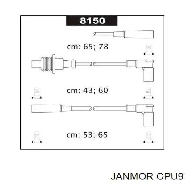 Купить CPU9 Janmor Провода высокого напряжения