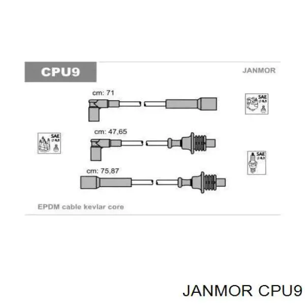 CPU9 Janmor Провода высоковольтные