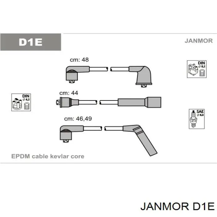 Высоковольтные провода D1E Janmor