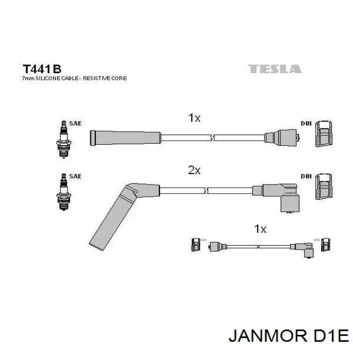 D1E Janmor Провода высоковольтные
