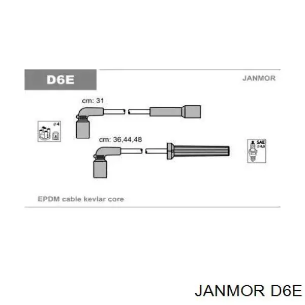D6E Janmor высоковольтные провода