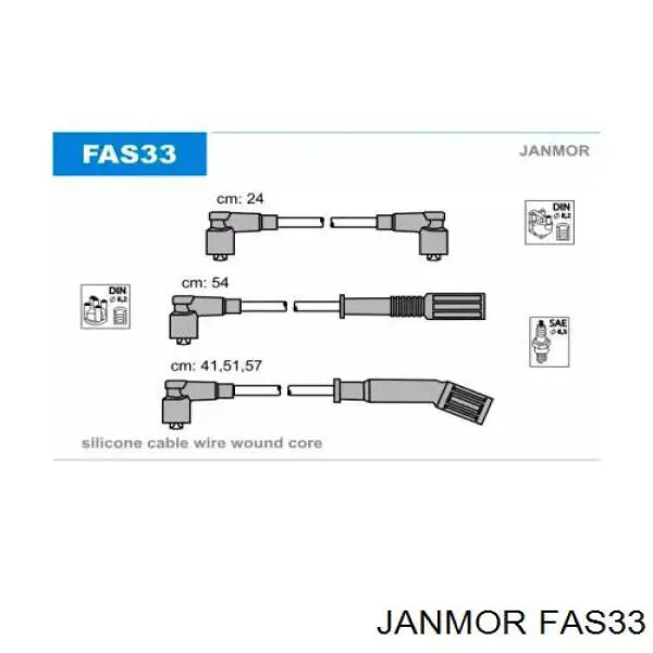 Провода зажигания FAE 83390 цена, от 15.17 USD