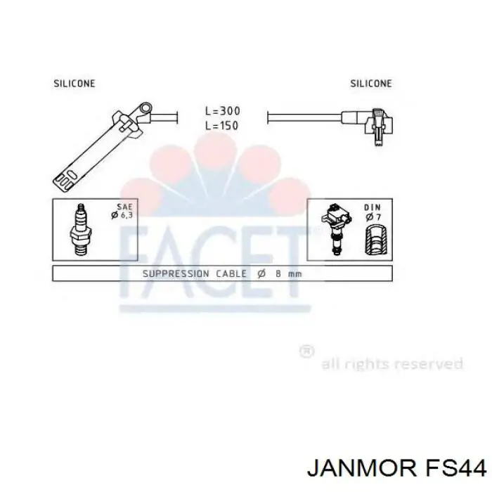 FS44 Janmor высоковольтные провода