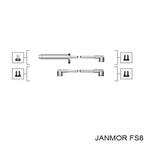 Провода зажигания Janmor FS8 цена, от 25.03 USD