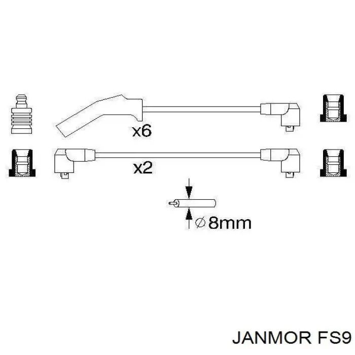 Провода зажигания Janmor FS9 цена, от 42.95 USD