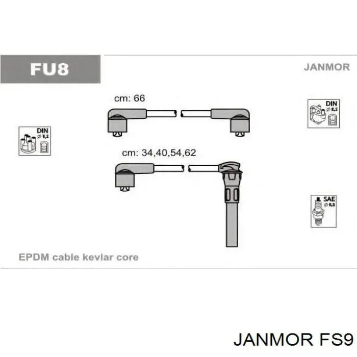 Купить FS9 Janmor Провода высокого напряжения