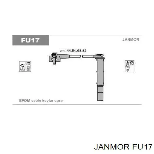 Высоковольтные провода FU17 Janmor