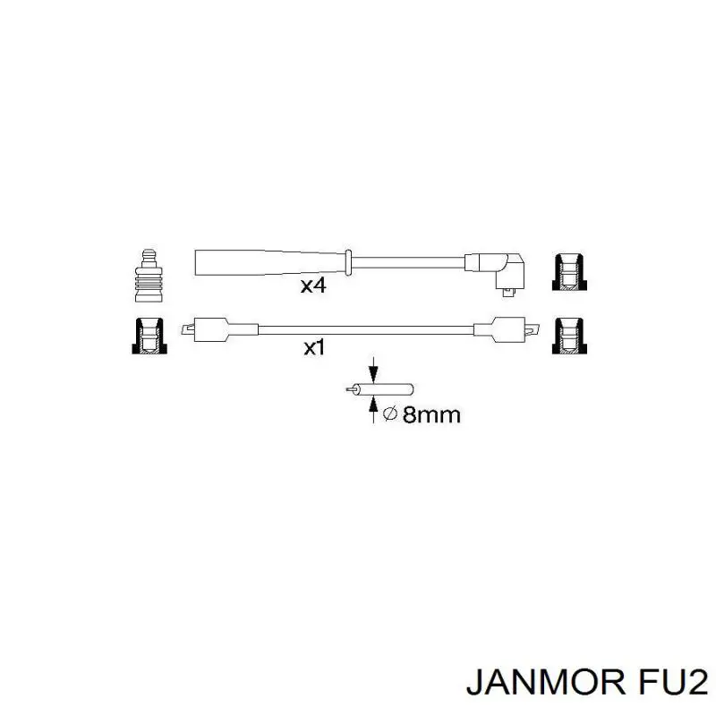 Высоковольтные провода FU2 Janmor