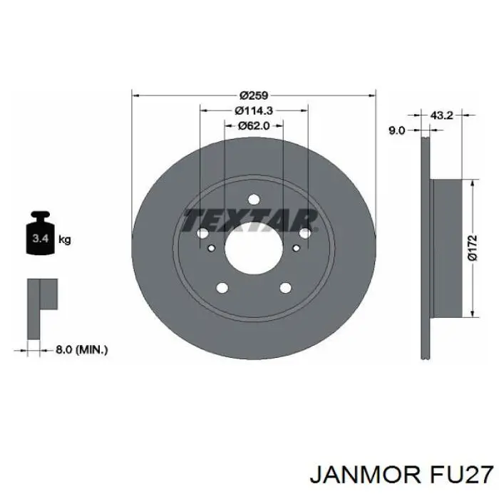 Провода зажигания Janmor FU27 цена, от 44.89 USD
