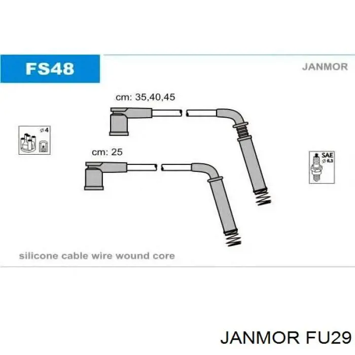 Высоковольтные провода FU29 Janmor