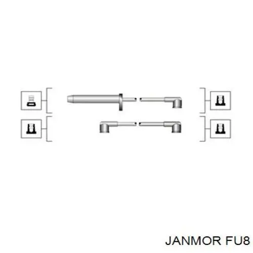 Высоковольтные провода FU8 Janmor