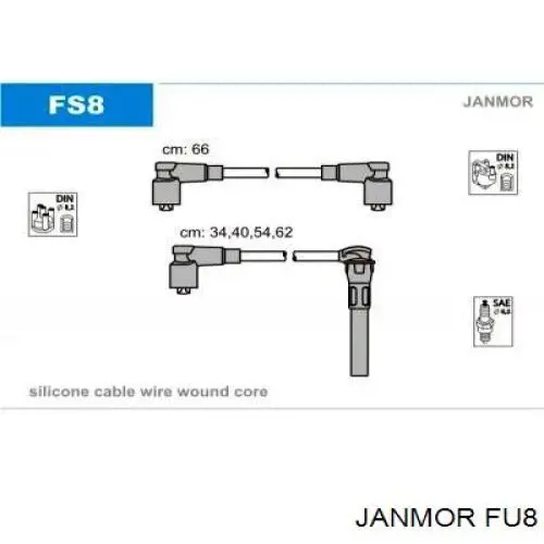 Провода зажигания Janmor FU8 цена, от 22.93 USD