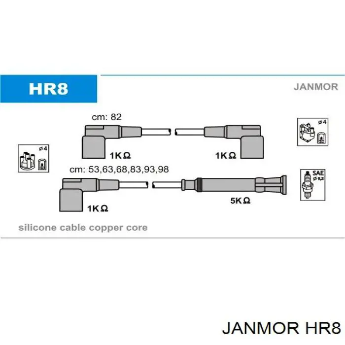 HR8 Janmor высоковольтные провода
