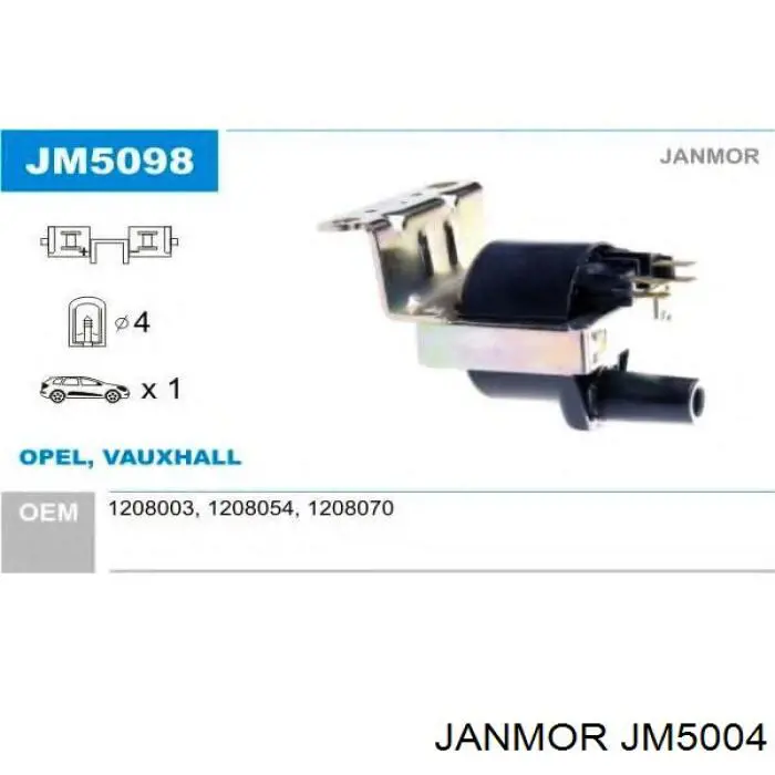 Катушка зажигания JM5004 Janmor