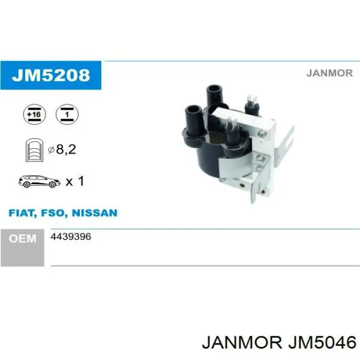 Купить JM5046 Janmor Катушка зажигания