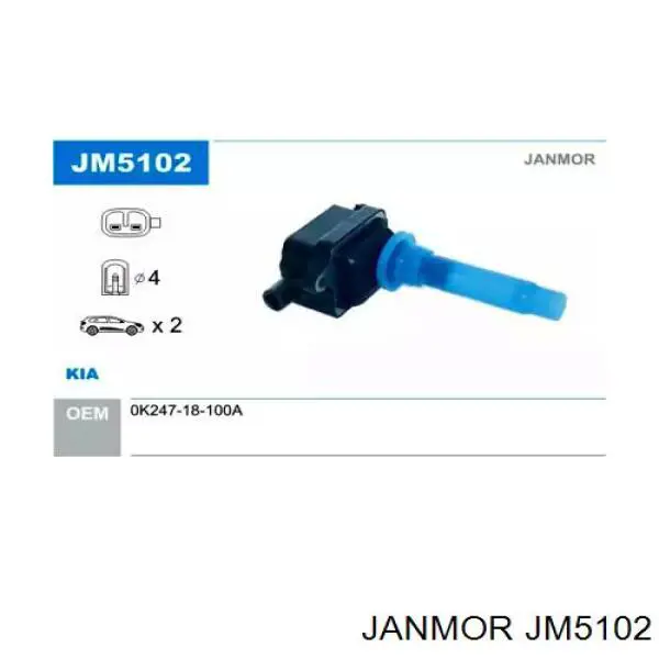 Катушка зажигания JM5102 Janmor