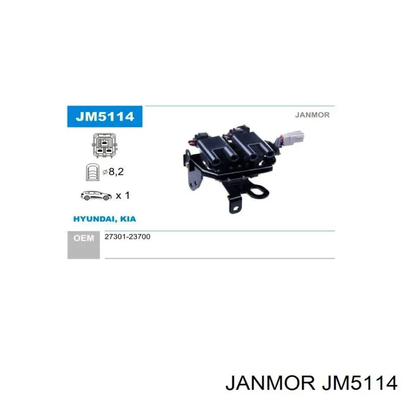 Катушка зажигания JM5114 Janmor