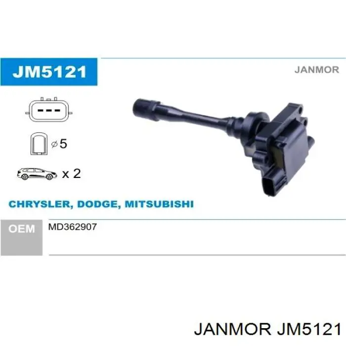 Катушка зажигания Janmor JM5121