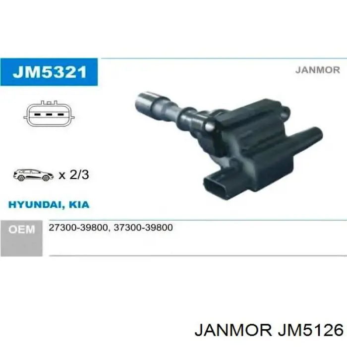 JM5126 Janmor Катушка зажигания