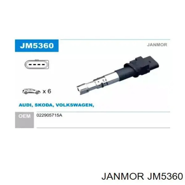 Катушка зажигания JM5360 Janmor