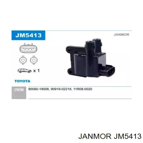 Катушка зажигания JM5413 Janmor