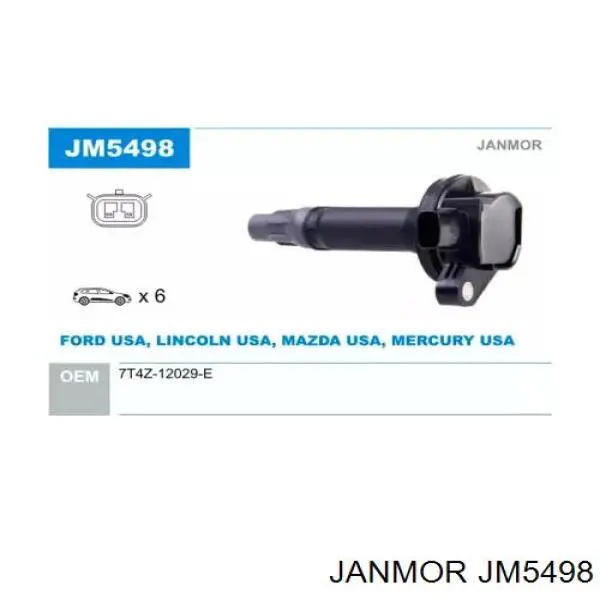 Катушка зажигания JM5498 Janmor