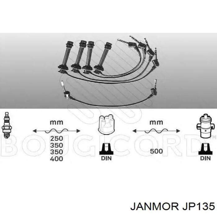 Провода зажигания Janmor JP135 цена, от 38.10 USD