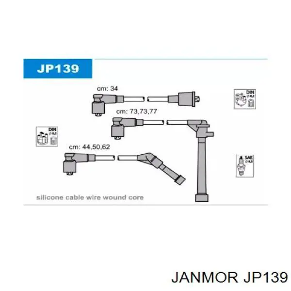 Высоковольтные провода JP139 Janmor