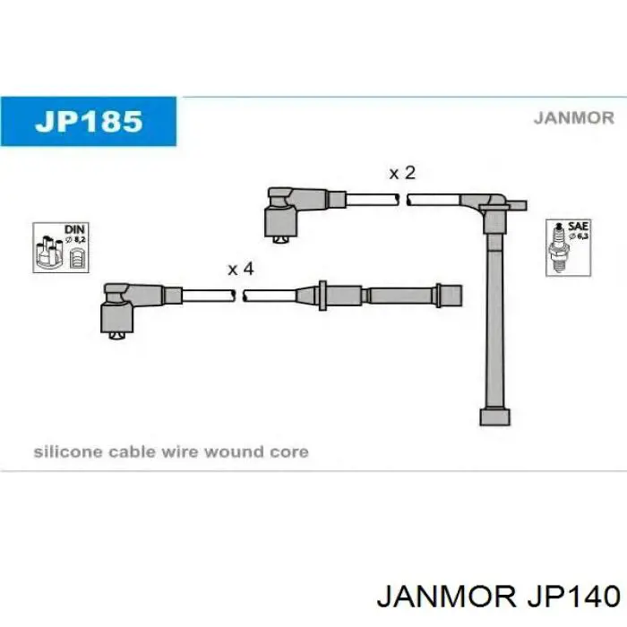 Провода зажигания Janmor JP140 цена, от 28.53 USD
