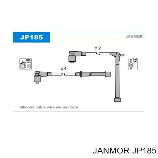 Высоковольтные провода JP185 Janmor