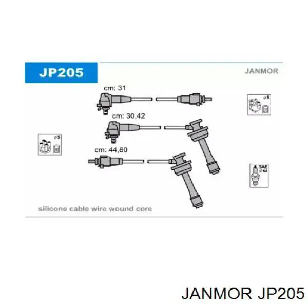 Высоковольтные провода JP205 Janmor