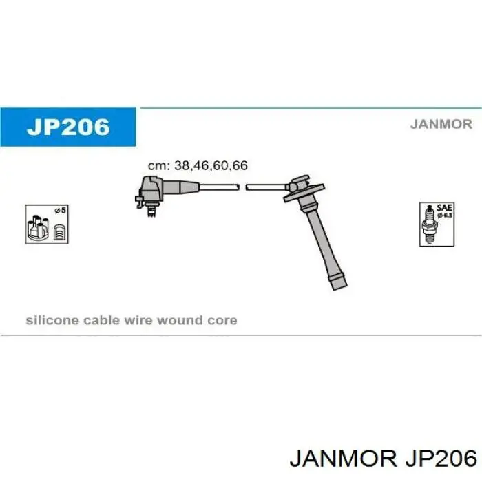 Высоковольтные провода JP206 Janmor