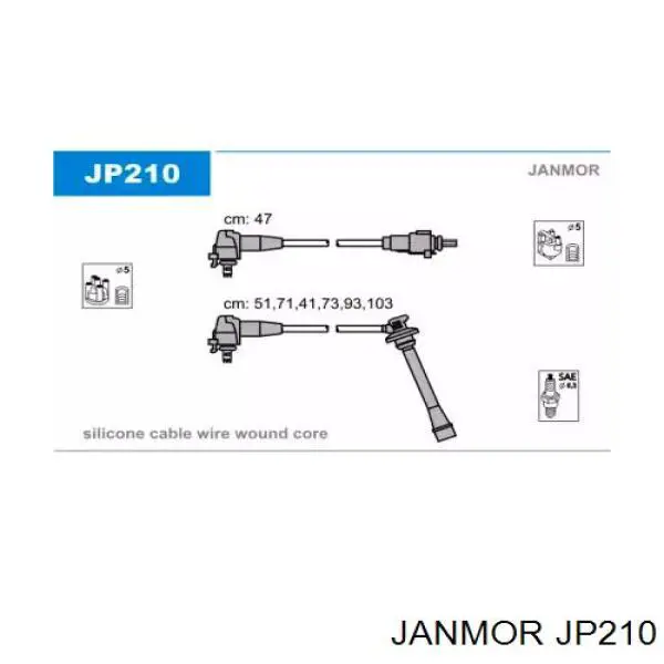 Высоковольтные провода JP210 Janmor