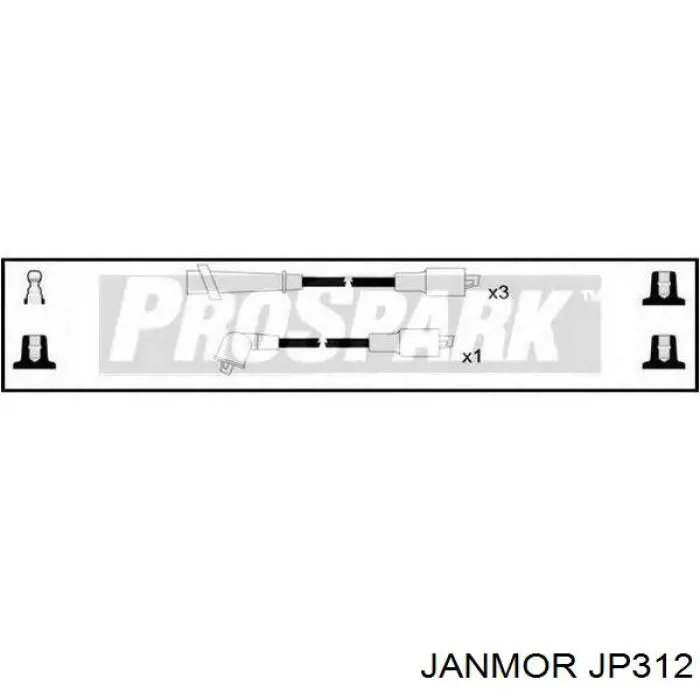 Провода зажигания Janmor JP312 цена, от 23.46 USD