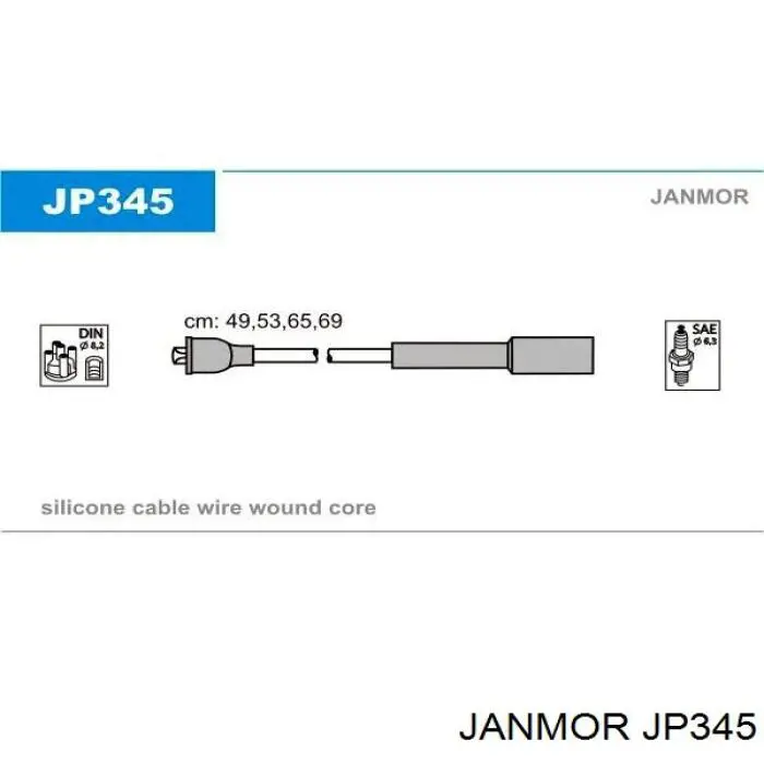 Высоковольтные провода JP345 Janmor