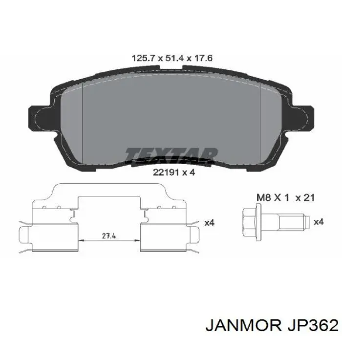 Высоковольтные провода JP362 Janmor