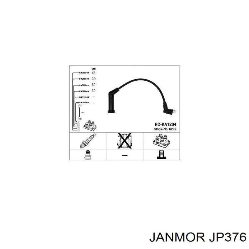 JP376 Janmor Провода высоковольтные