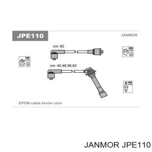 Высоковольтные провода JPE110 Janmor