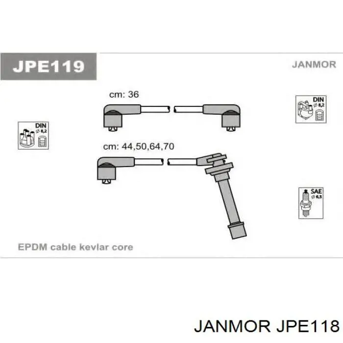 JPE118 Janmor высоковольтные провода