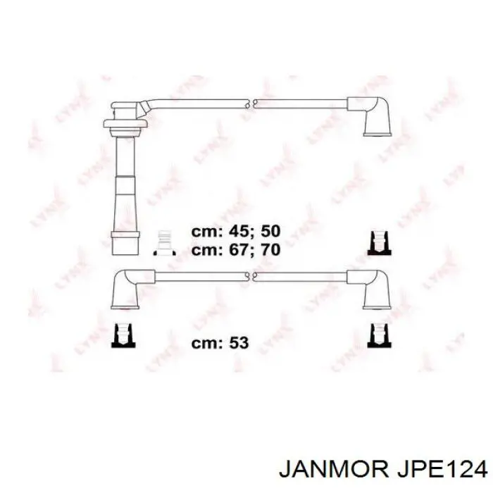 JPE124 Janmor Провода высоковольтные