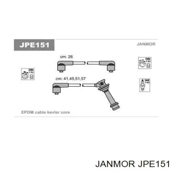 Высоковольтные провода JPE151 Janmor