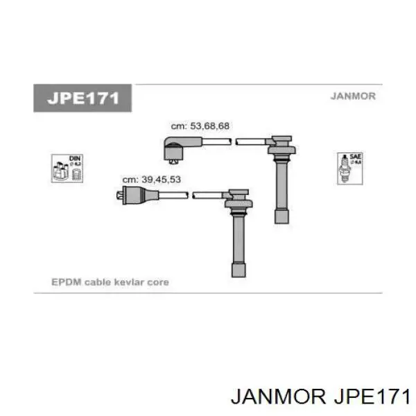 Высоковольтные провода JPE171 Janmor